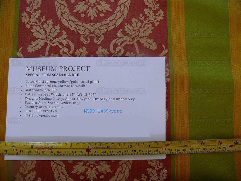par mètre Scalamandre Old World Weavers Museum Project Stripe Néoclassique PDSF 459 USD/an image 3