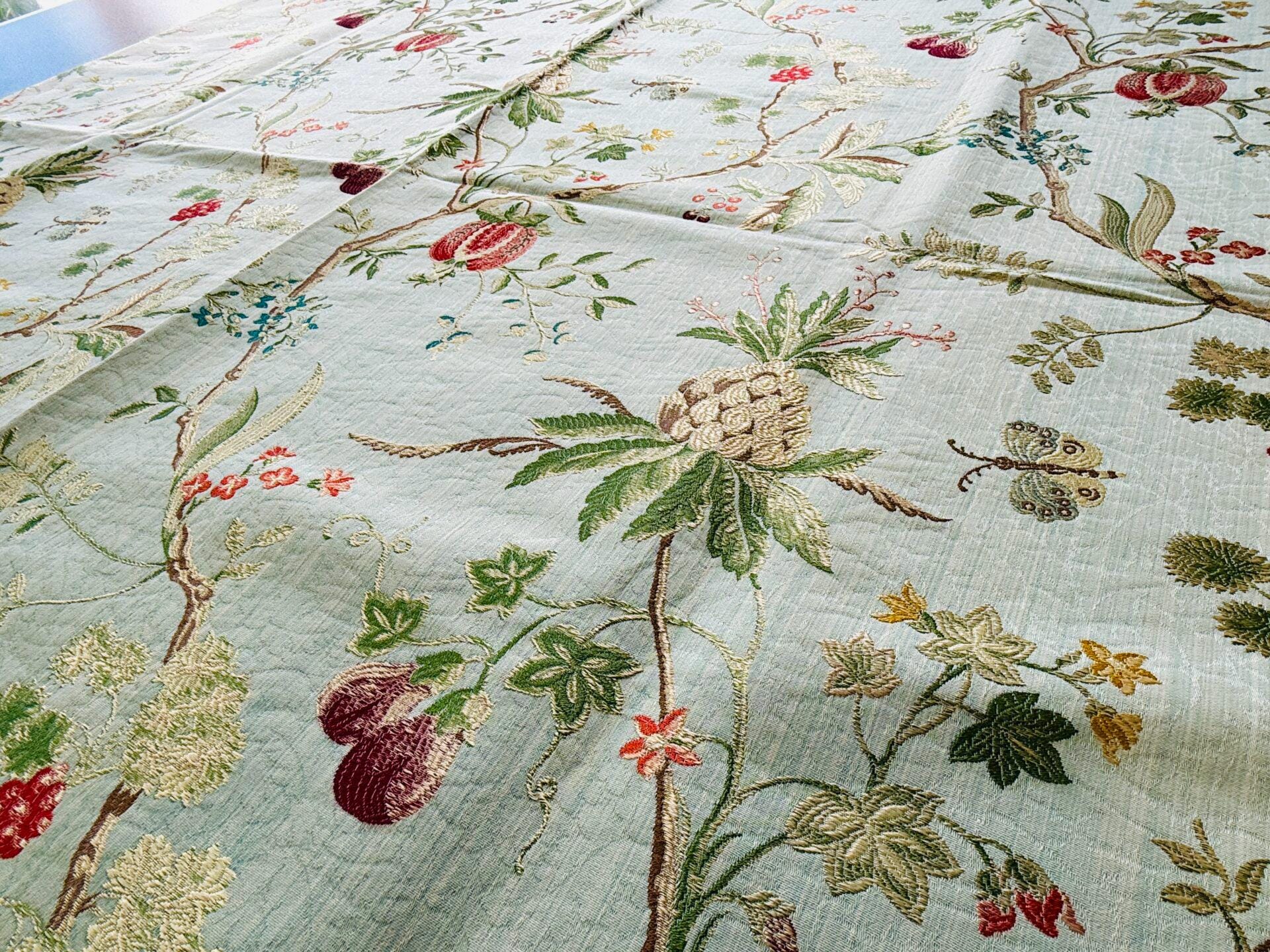 25 Berkbox52 2.4yds Scalamandre Colony La Perouse Multi on Ivory Pomegranate Fruits Floral Tree Foliage MSRP USD 538/Y