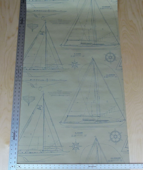 Double Roll RALPH LAUREN Wallpaper Chesapeake CL Vintage Blue on Light Brown msrp 232/double roll