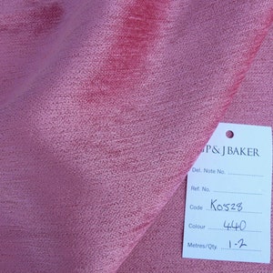 Lee Jofa Gp And J Baker Tranquility Blush Pink Silky Heavy Chenille Floral Rose MSRP USD 244/Y