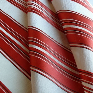 By Yard Brunschwig & Fils Vilmorin Satin Stripe Coral Red MSRP 290/Y