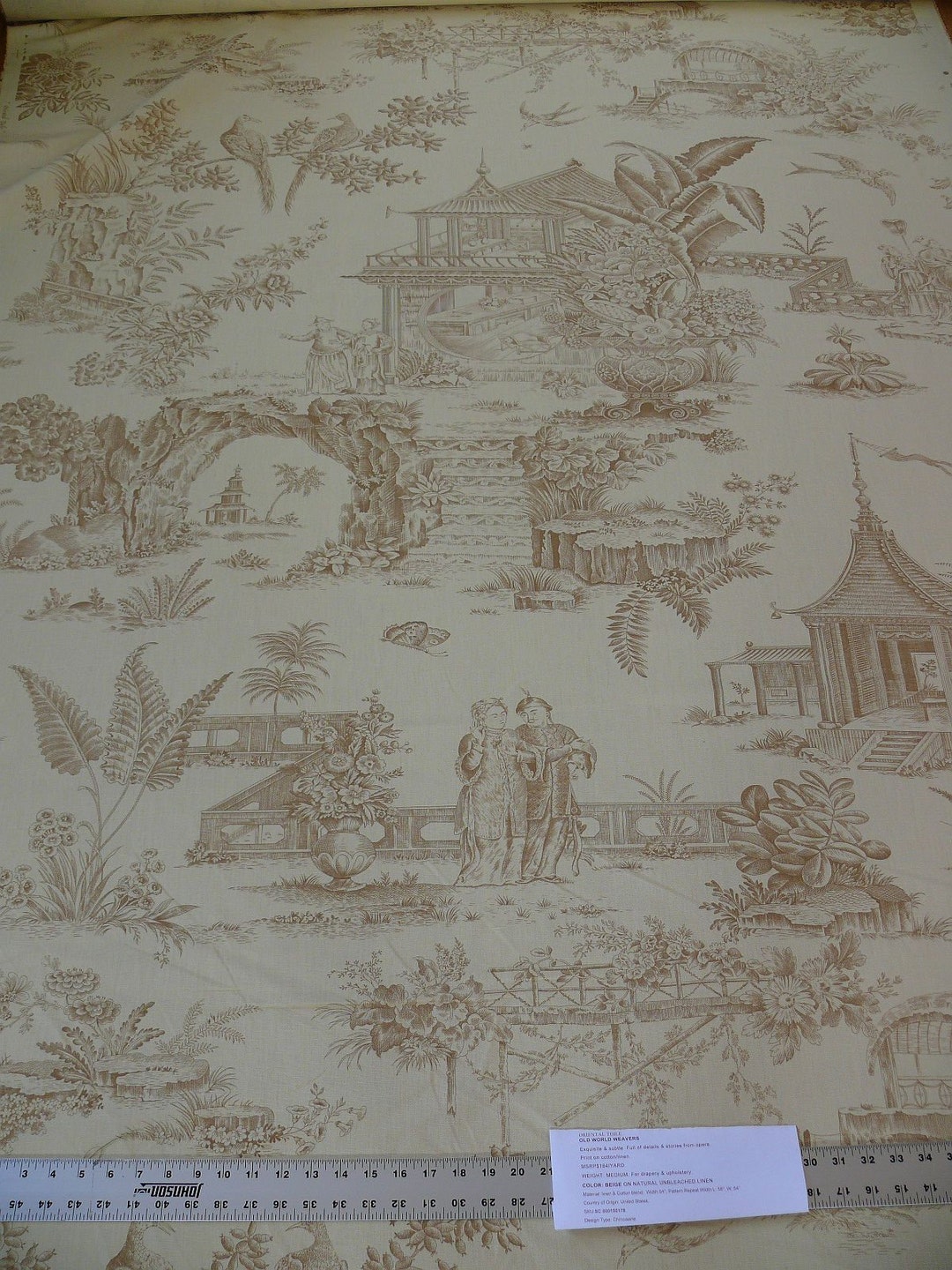 By Yard Scalamandre Old World Weavers Oriental Toile Etsy