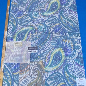 20g Berkbox9 Length Scalamandre Print 1 Yard Indra Aqua/multi