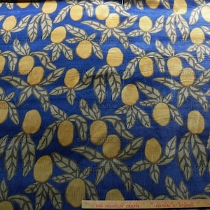 By Yard Brunschwig & Fils Tropical Apricot Print Velvet Corduroy 100% Cotton 1208 MSRP280/Y