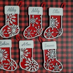 Stocking Ornament 6 pc Set