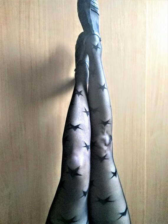 Tights for Women. Sheer Stars Fine Mesh 