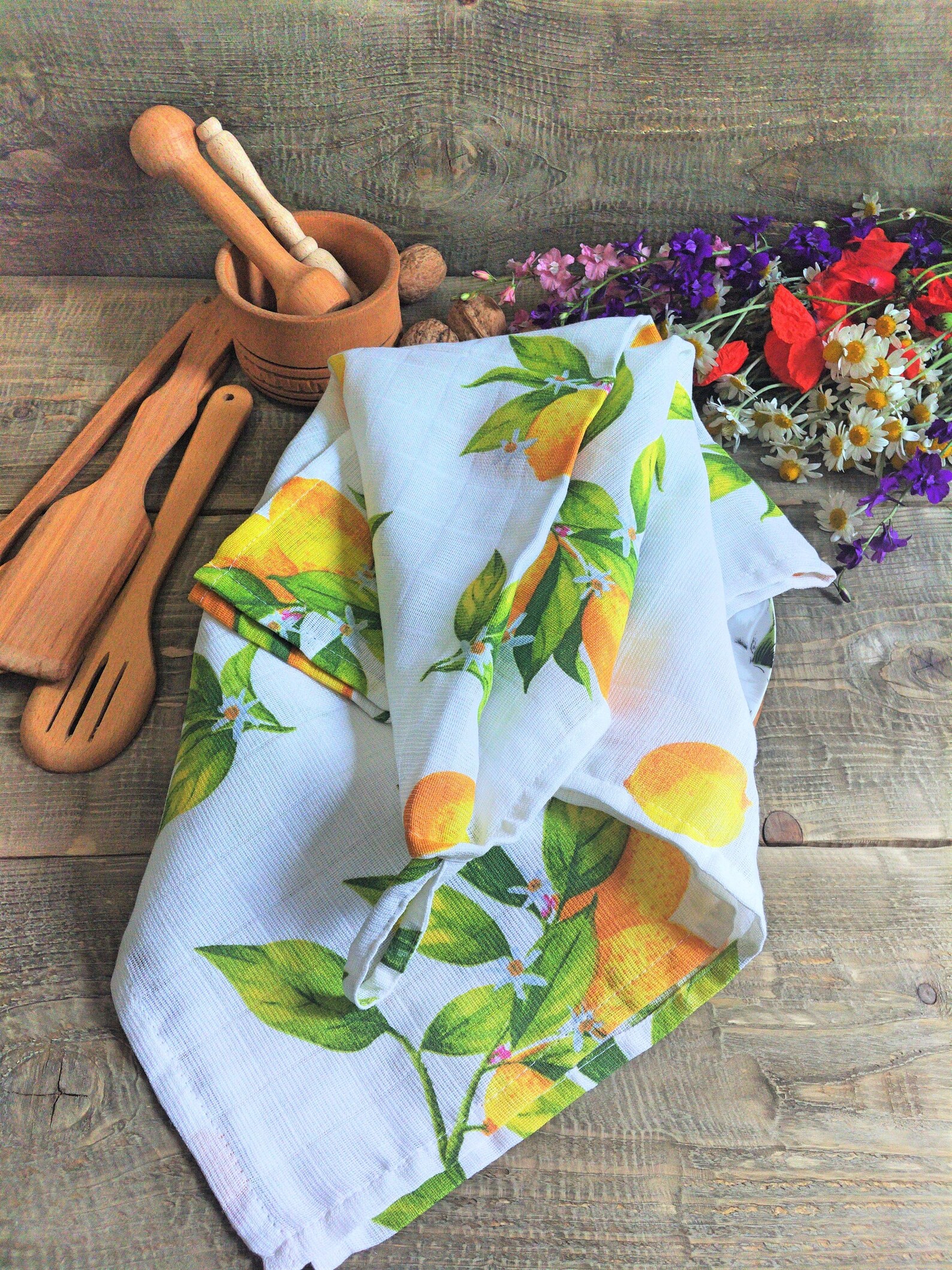 Muslin towel kitchen towel organic cotton towel Etsy