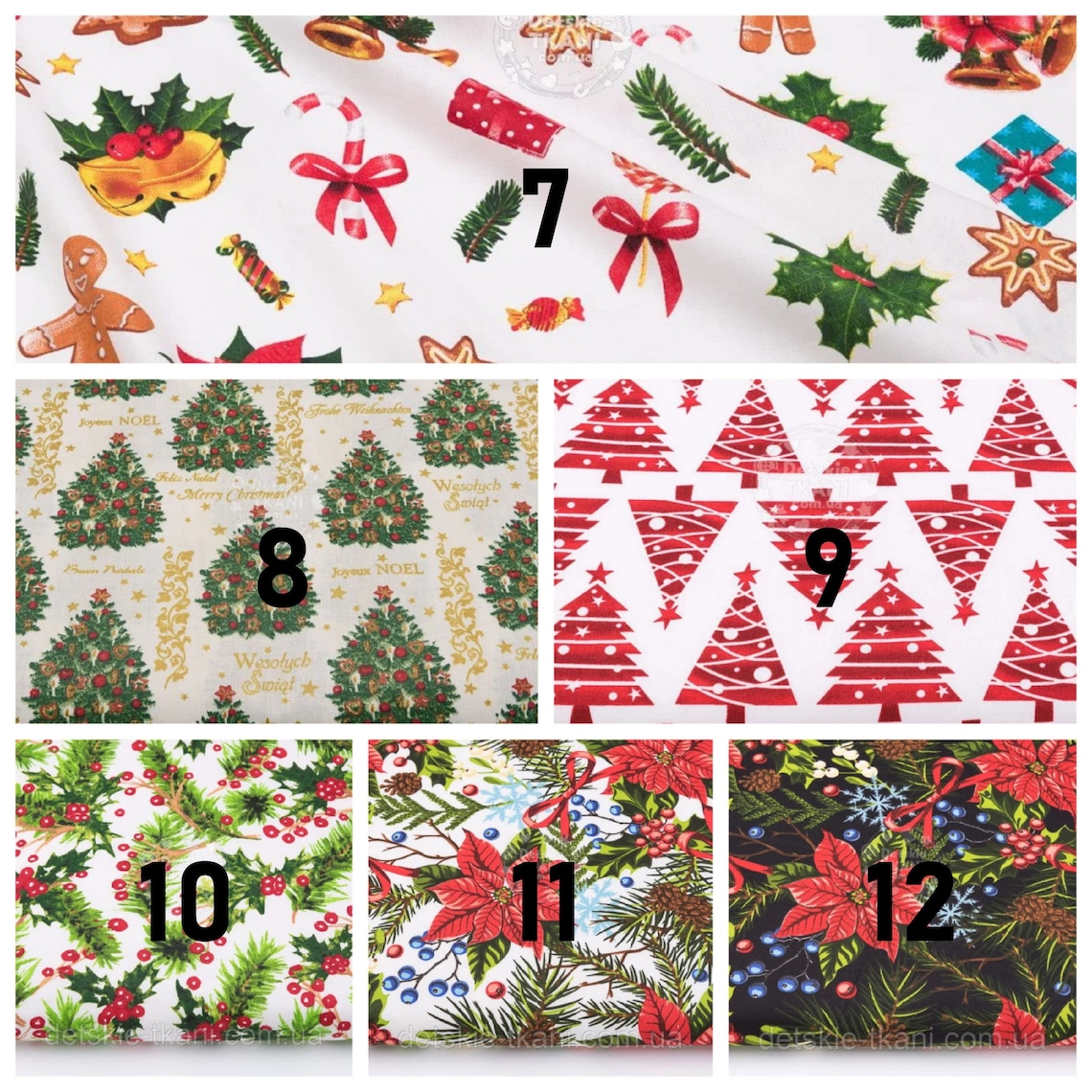 Red Christmas Placemats set of 6/12/24 Cotton Fabric Placemats Etsy
