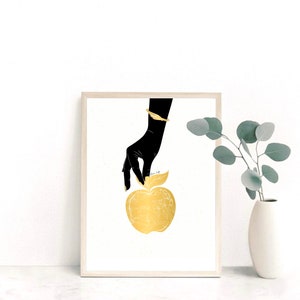 Aphrodite’s golden apple giclee art print ~ mythology art, wall art, home decor, goddess art, greek goddess art,