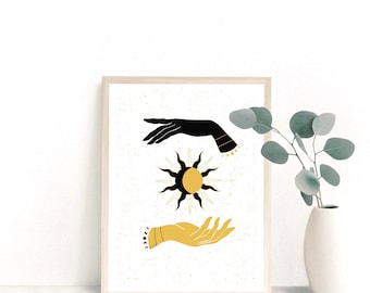 Artemis and Apollo giclee art print ~ mythology art, wall art, home decor, goddess art, greek goddess art,