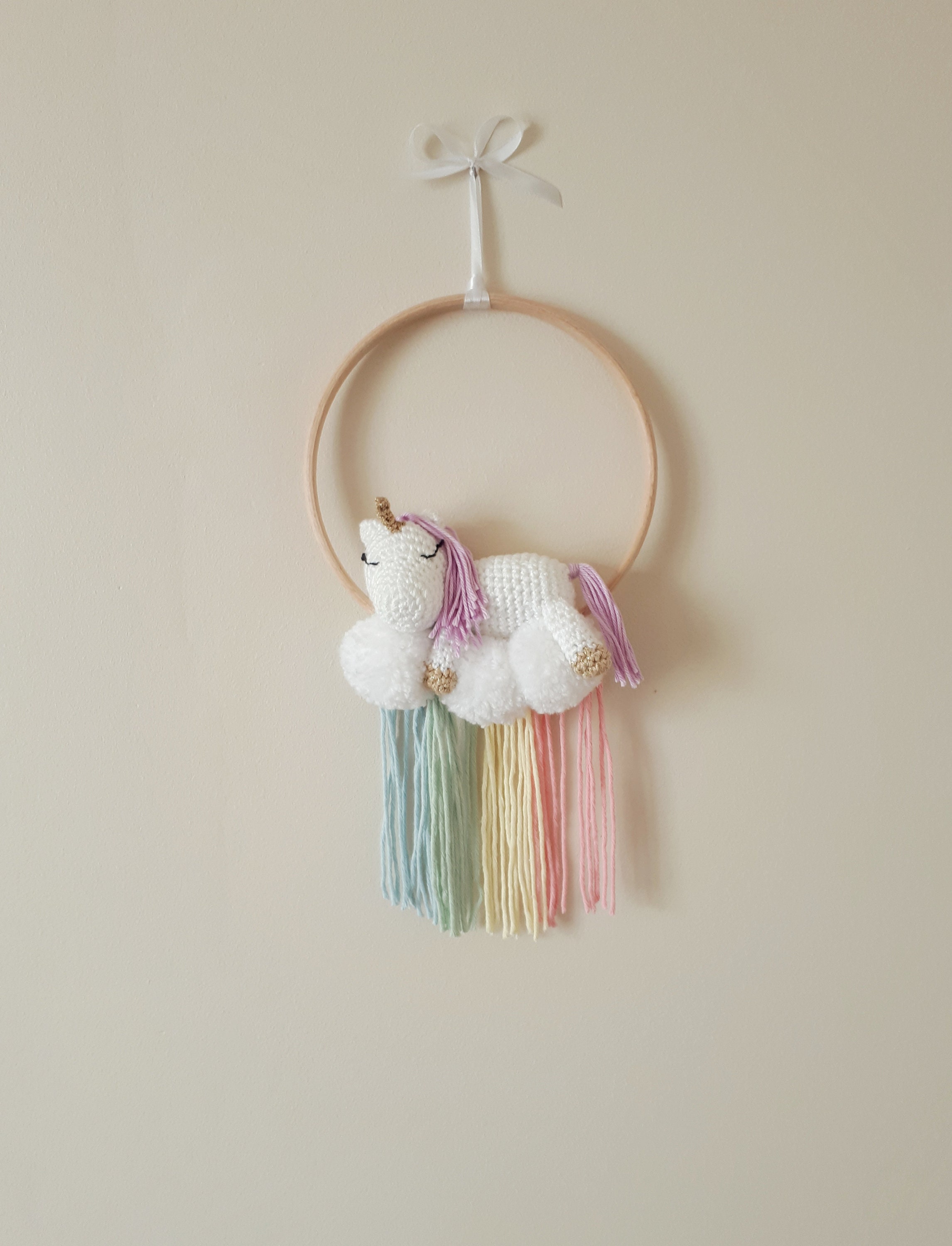 Suspension Licorne Nuage Arc-En-Ciel/Décoration Enfant