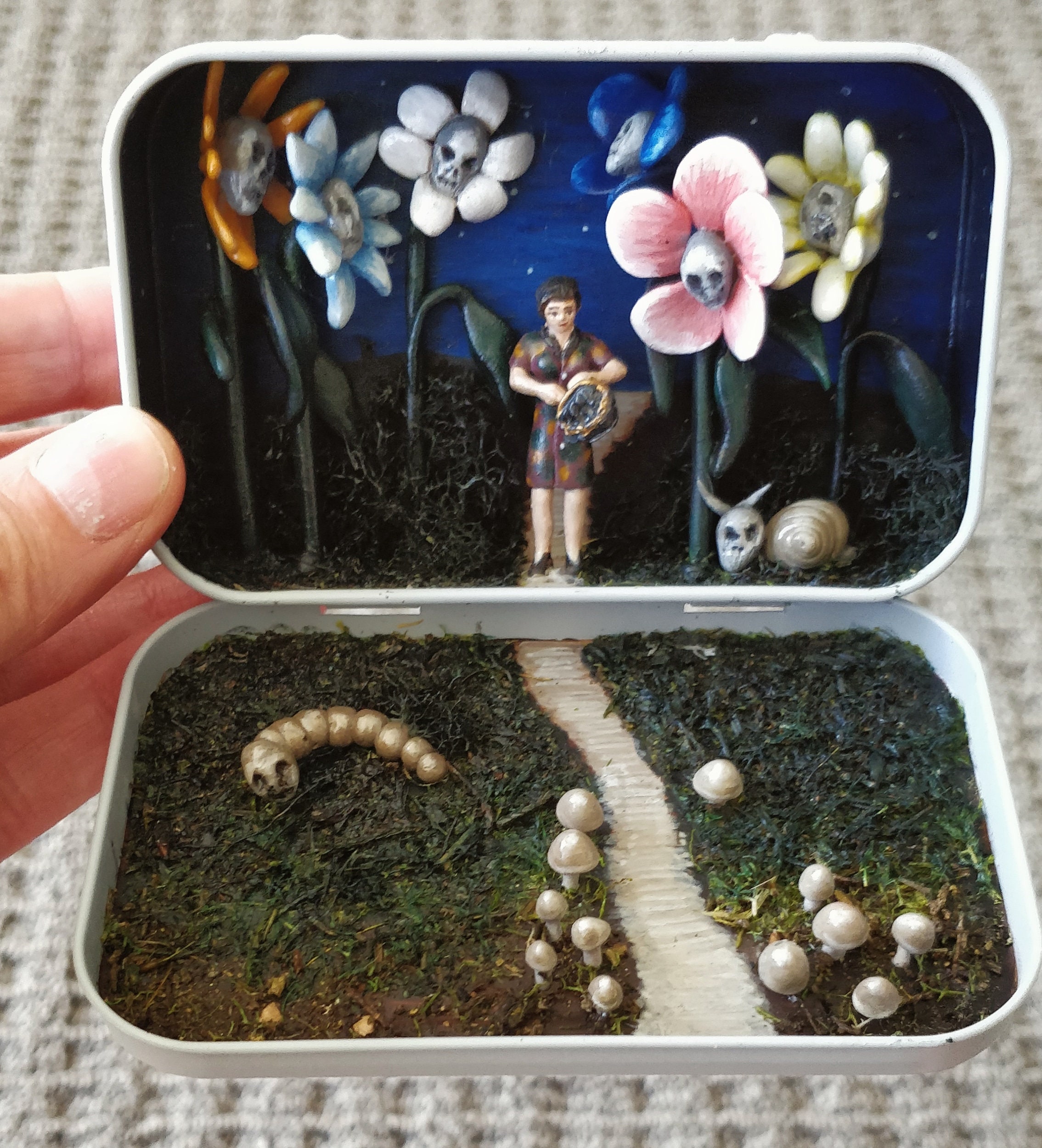 Uinta Wildfire Tiny Altoids Tin Original Oil Painting 