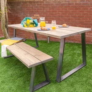 Outdoor Dining Table | Garden Patio Terrace Furniture | Outdoor Wooden Dining Table | Patio Table