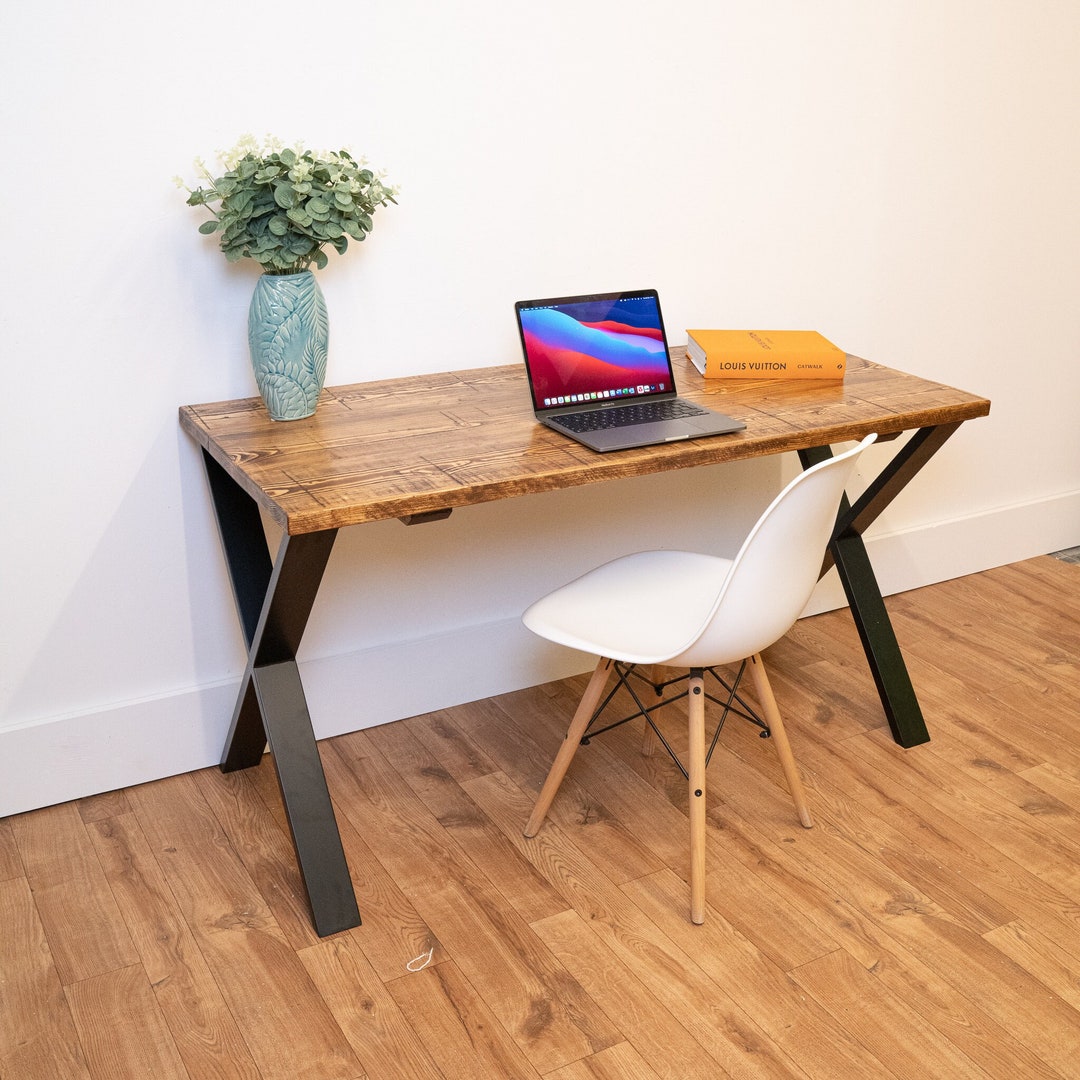 Rustic Computer Desk Industrial Style Office Desk Rustic Etsy