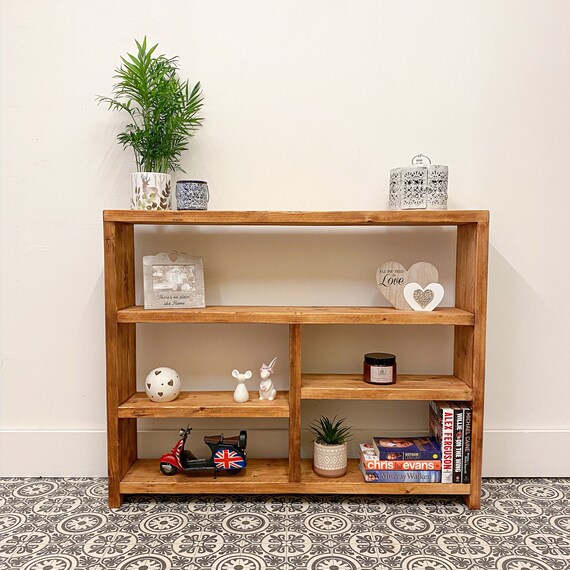 Reclaimed Wooden Bookcase Industrial Shelving Unit Office Etsy UK