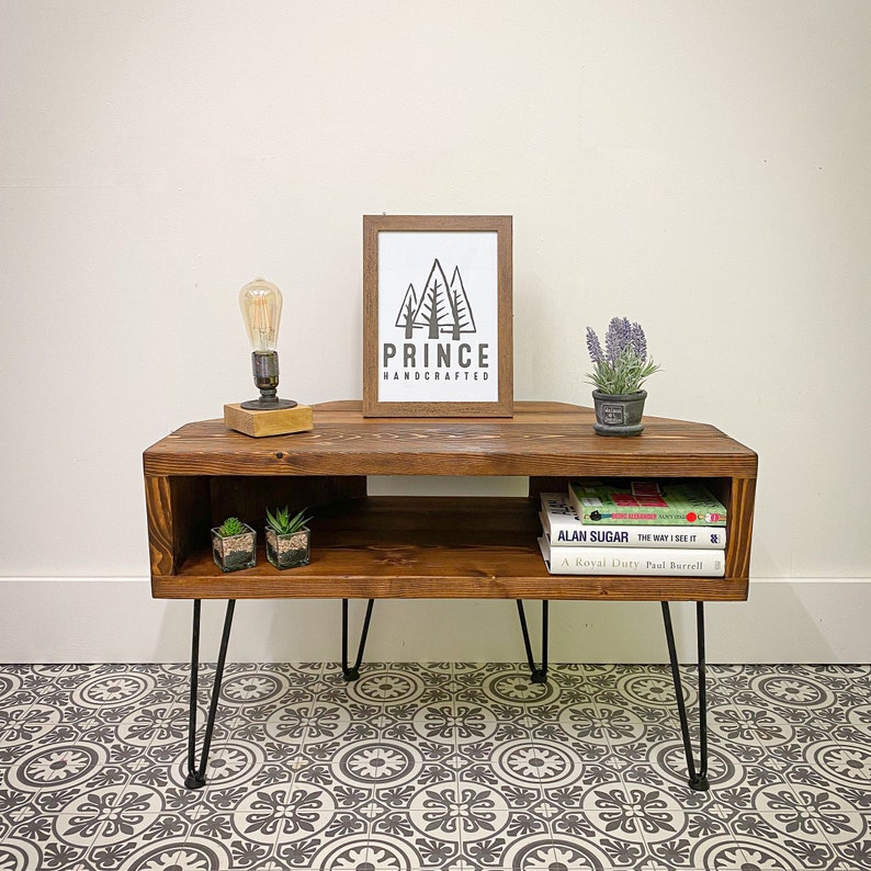 Corner TV Stand Rustic Wooden TV Unit Industrial Television Etsy UK