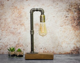 Lampe de bureau et de table | Lampe d'angle Edison | Lampe de chevet steampunk | Éclairage de style industriel | Éclairage intérieur