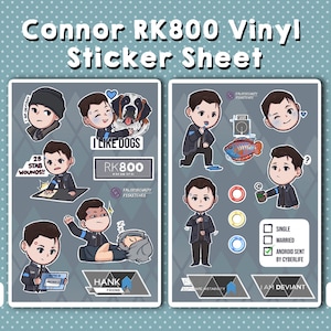 DBH Connor RK800 Vinyl Sticker Sheets image 1