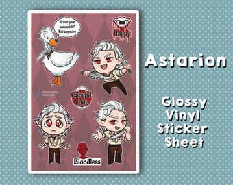 BG3 Astarion Vinyl Sticker Sheets