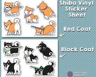 Shiba Inu Vinyl Sticker Sheets
