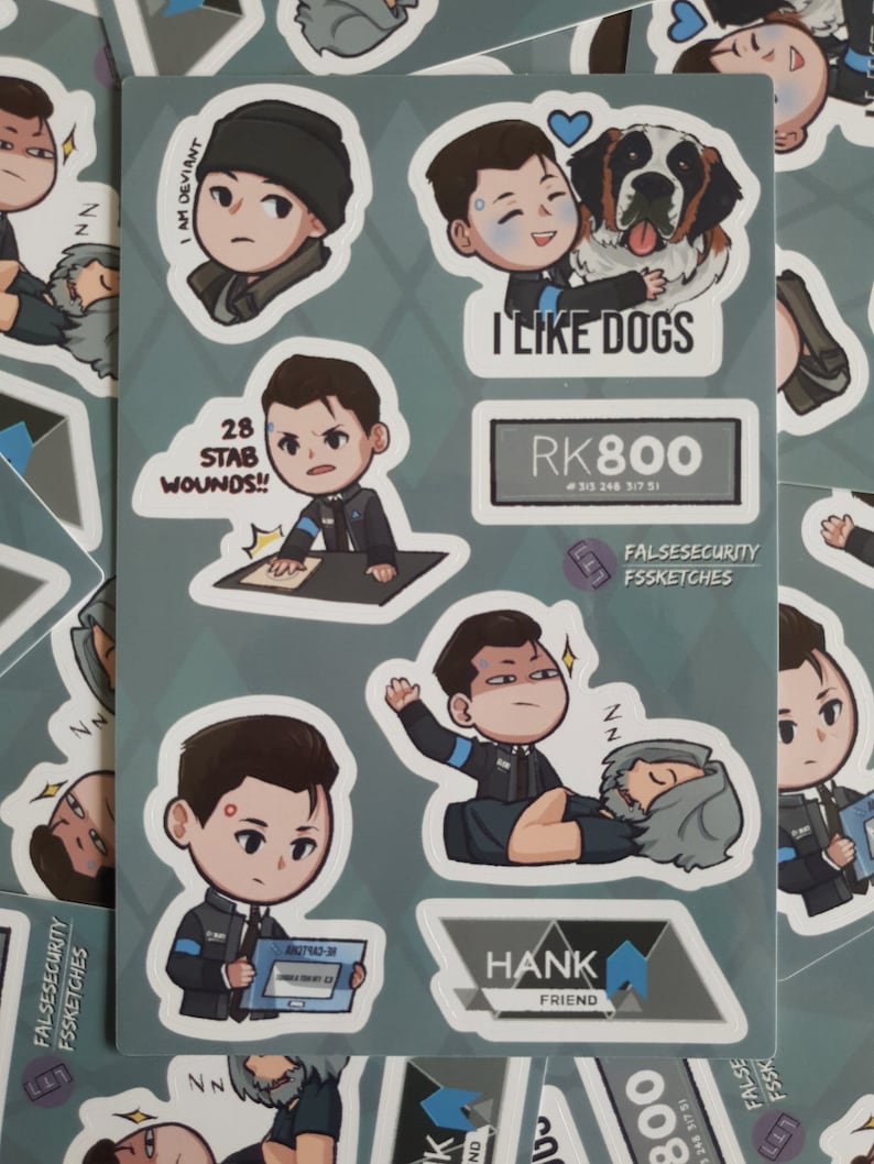 DBH Connor RK800 Vinyl Sticker Sheets image 3