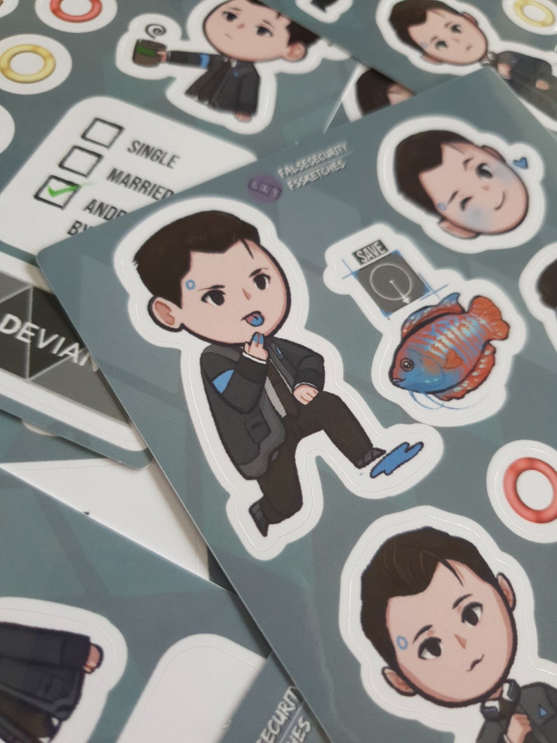 DBH Connor RK800 Vinyl Sticker Sheets image 5