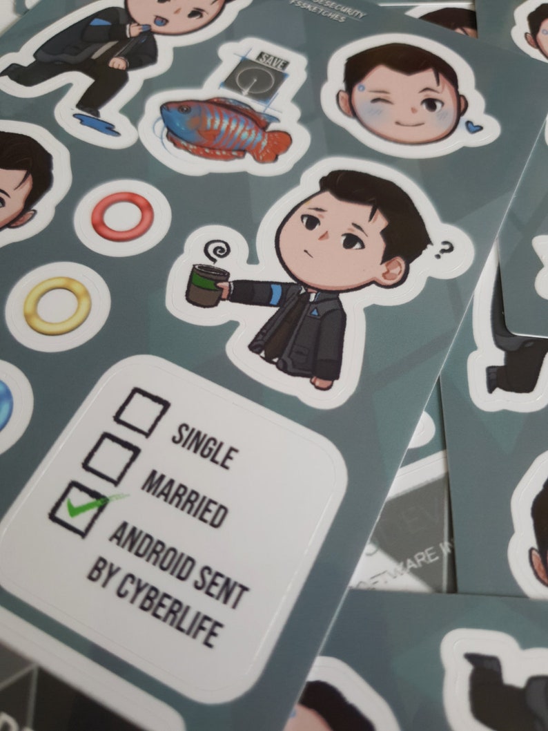 DBH Connor RK800 Vinyl Sticker Sheets image 6