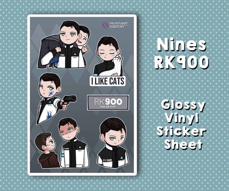 DBH Nines RK900 Vinyl Sticker Sheets image 1