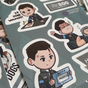 DBH Connor RK800 Vinyl Sticker Sheets image 2