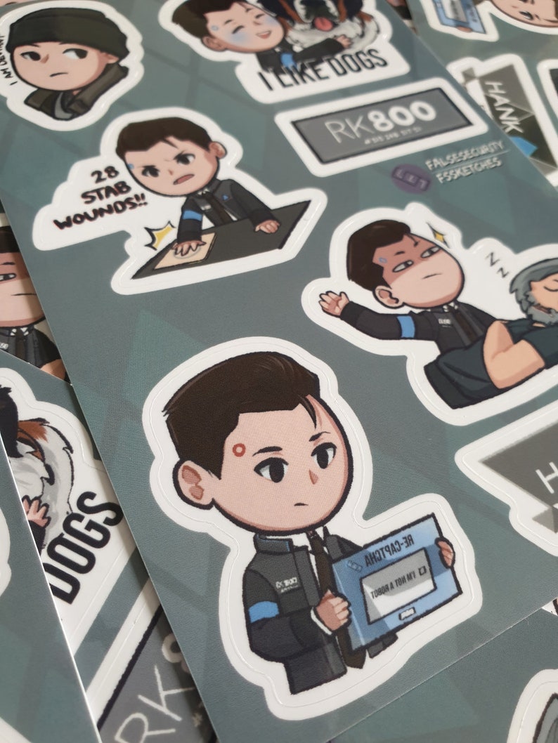 DBH Connor RK800 Vinyl Sticker Sheets image 2