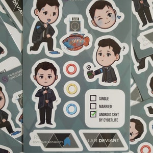 DBH Connor RK800 Vinyl Sticker Sheets image 4