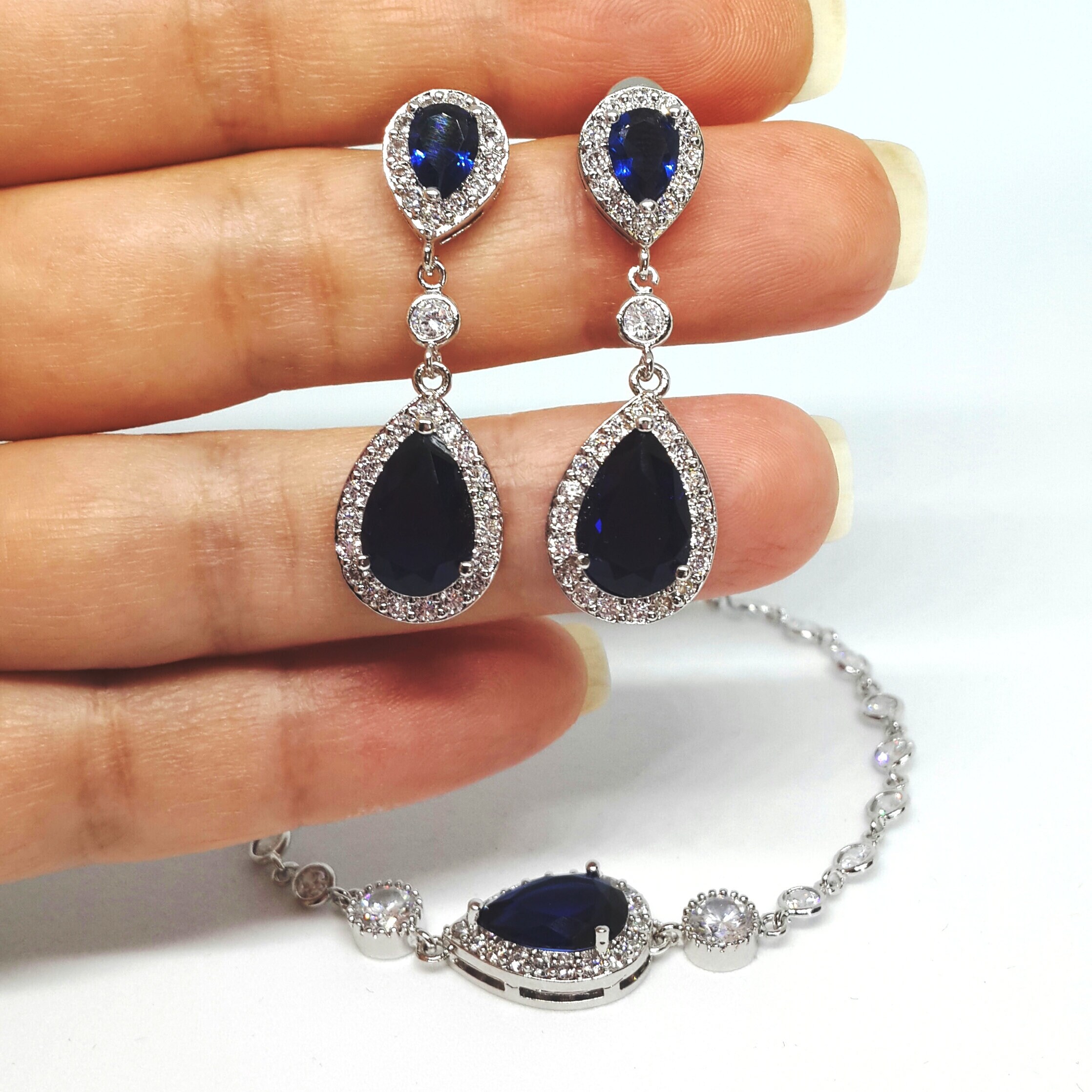 sapphire necklace and earring sets sapphire necklace and earring sets