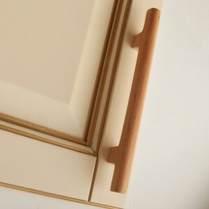 Tiradores de gabinete moderno manijas de cajón de madera | Etsy