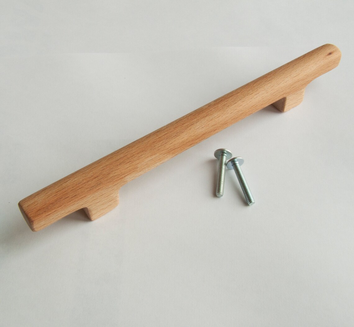 Modern Pulls Wooden Drawer Handles model 28 Etsy