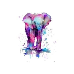 Baby elephant iron-on patch for jeans, jackets, bags, T-shirts, and pillows.