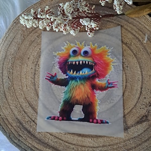 Patch thermocollant monstre coloré et coquin pour enfants et adultes, pour cartables, T-shirts, sacs, oreillers, pulls, vestes en jean
