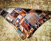 Women Scarf, Spring Scarf, Vintage Scarf, Geometric Scarf, Square Scarf, Small Scarf