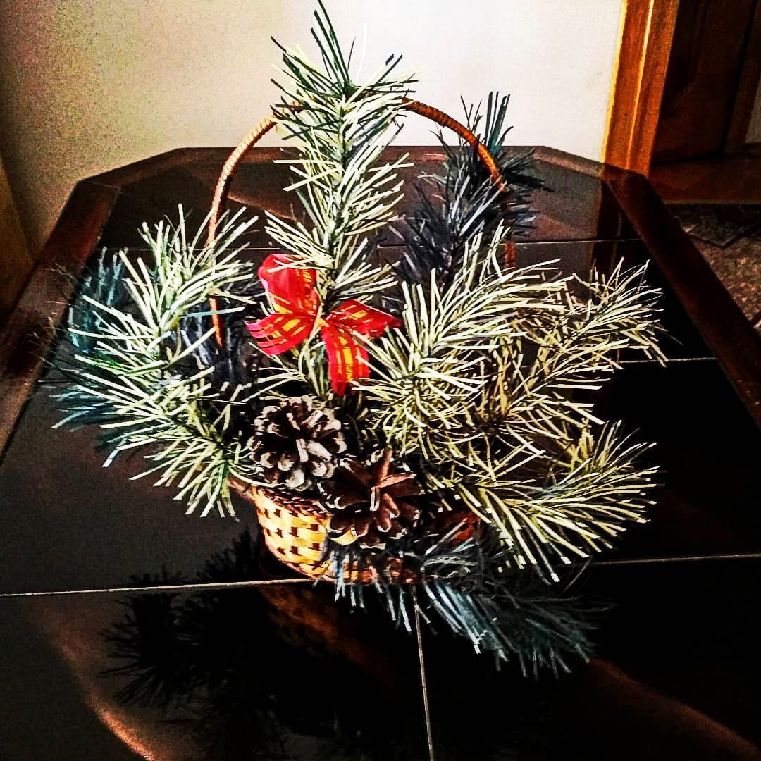Christmas Basket Handmade Basket Vintage Basket Christmas | Etsy