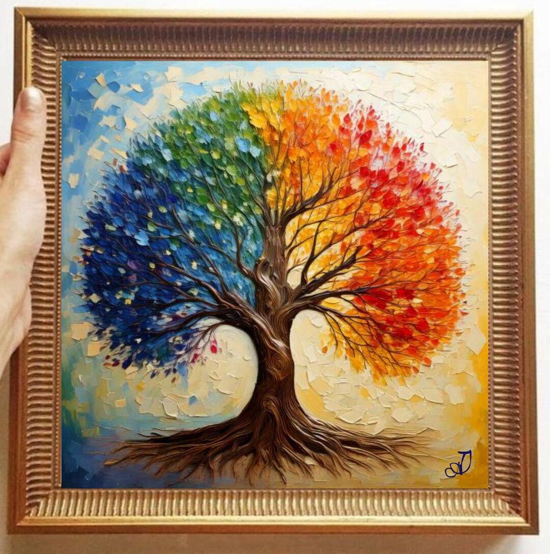 Tree of Life Painting ORIGINAL Art on Canvas Custom Order Impasto ...