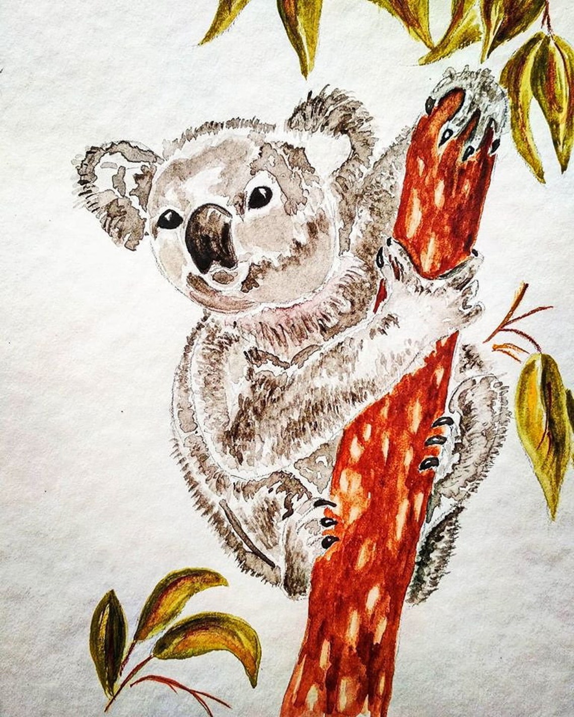 Koala Wall Art ORIGINAL PAINTING Koala Art Original Etsy