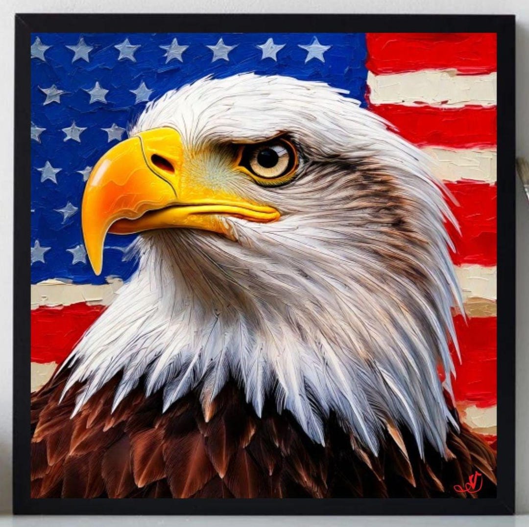 White Eagle Painting ORIGINAL ART on Canvas Custom Order Textured Oil ...
