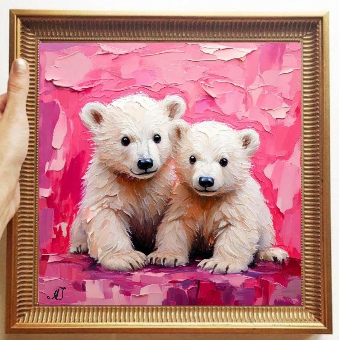 クマの絵画 キャンバスに描かれたオリジナルアート カスタムオーダー