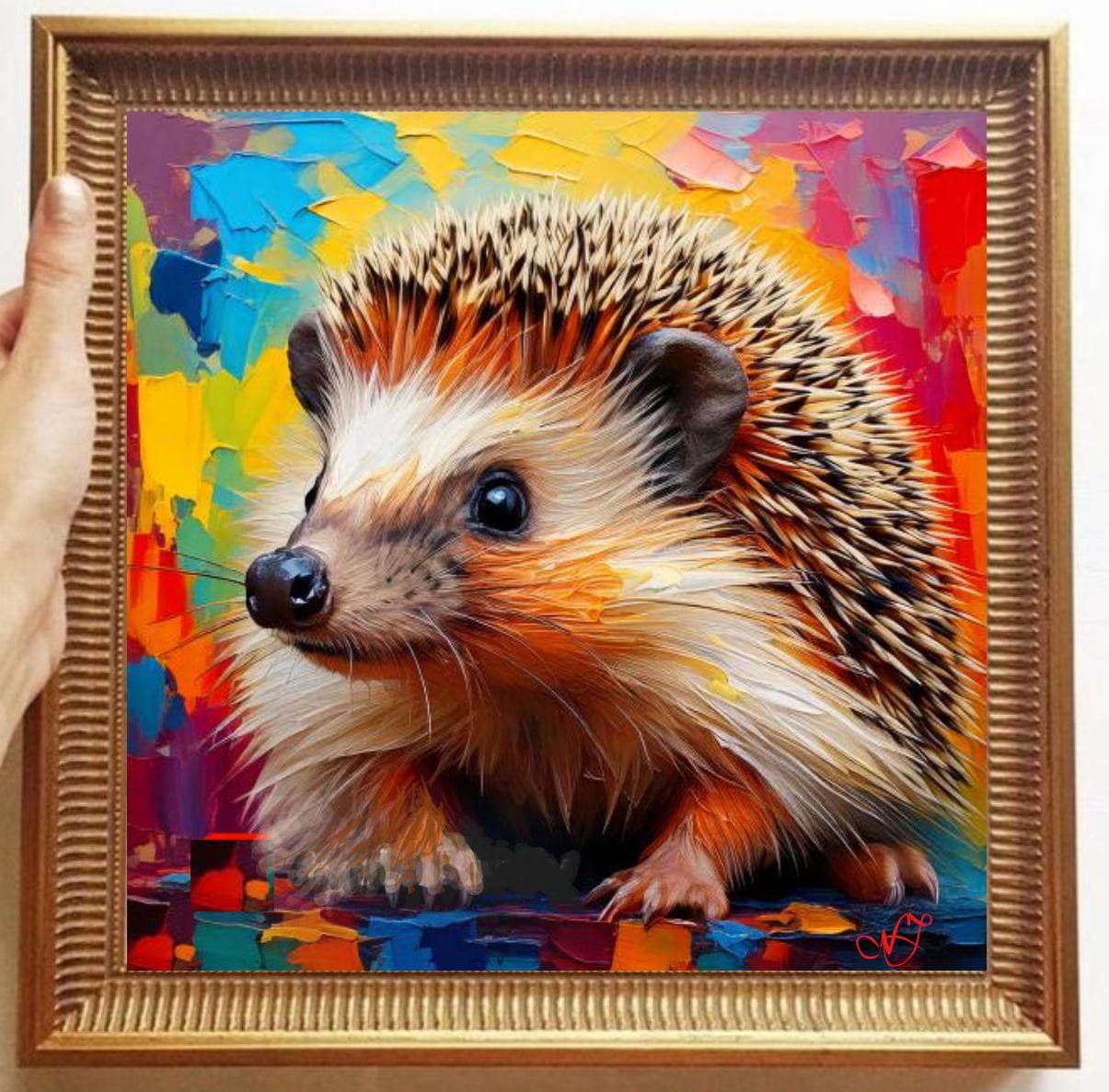 モルフェウスとイリス 絵画 のお土産品レプリカ ハリネズミの絵画 キャンバスに描かれたオリジナルアート テクスチャー