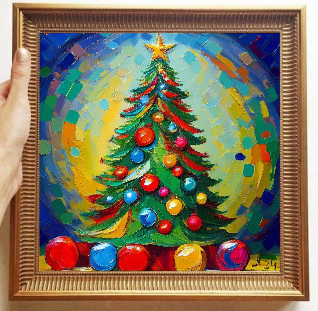 油彩画　Xmas tree 油彩画 Xmas tree 油彩画 Xmas tree 油彩画 Xmas tree ZXHYWYM