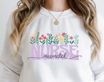 Moletom de enfermeira neonatal, camisa de UTIN, presente de enfermeira, presente de RN, camisa de enfermeira