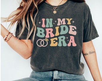 Camiseta da era da noiva, presente de chá de panela, presente de noivado, camisa de noiva retrô, camisa de noiva retrô bacana, camisa de noiva fofa, noiva em cores confortáveis