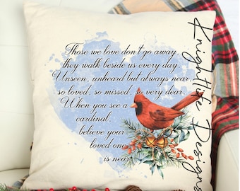 christmas cardinal throw pillows