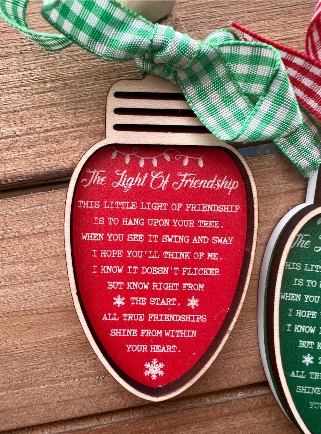 Light of Friendship Christmas Ornament, Friend Gift, Group Friend Gift Friendship Christmas Ornaments