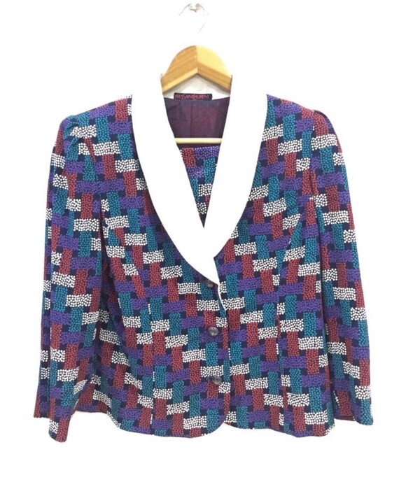 Vintage Yvessaintlaurent Floral Cropped Blazer