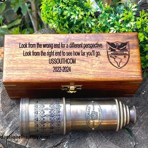 Personalized Working Telescope, Engraved Telescope, Pirates Spyglass, Boating Gift, Graduation Gifts, Anniversary Gift For Husband, Dad Gift